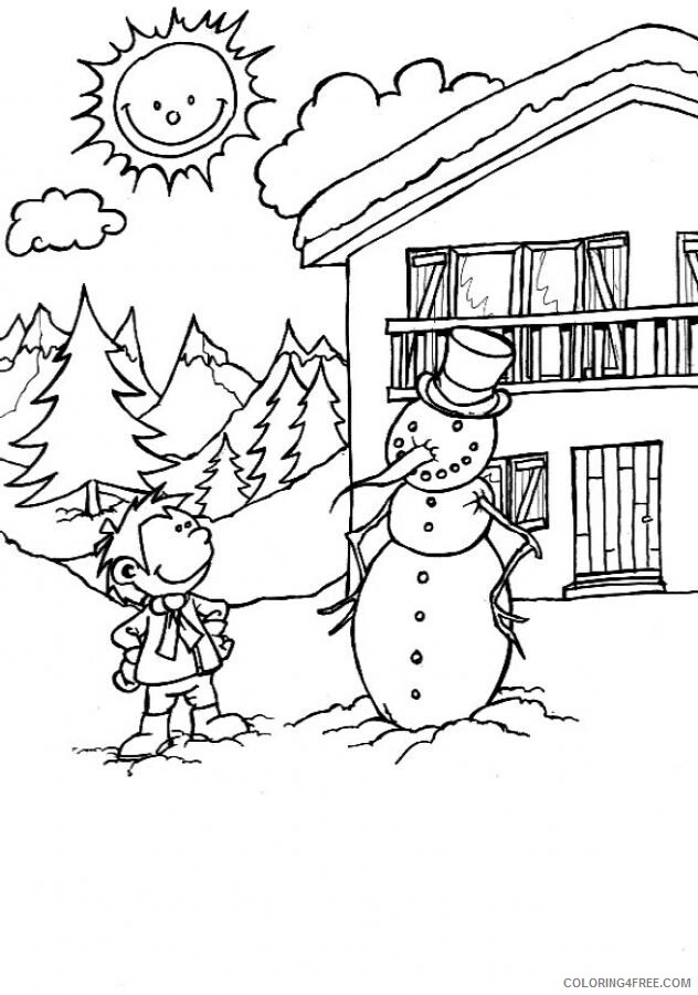 Snowman Coloring Pages Snowman Printable 2021 5580 Coloring4free