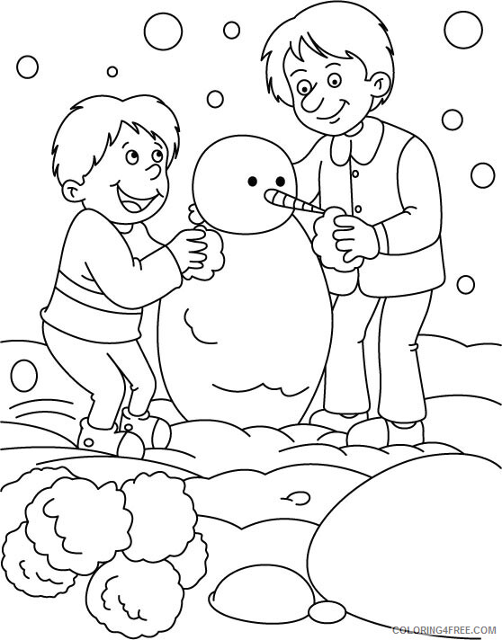 Snowman Coloring Pages Snowman Sheet Printable 2021 5607 Coloring4free
