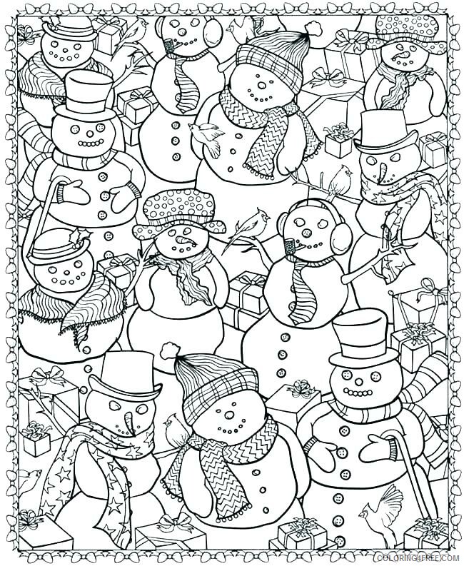 Snowman Coloring Pages Snowman Winter Design Printable 2021 5619 Coloring4free