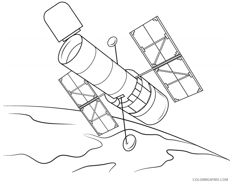 Space Coloring Pages 1559872291_hubble space telescope a4 Printable 2021 5624 Coloring4free