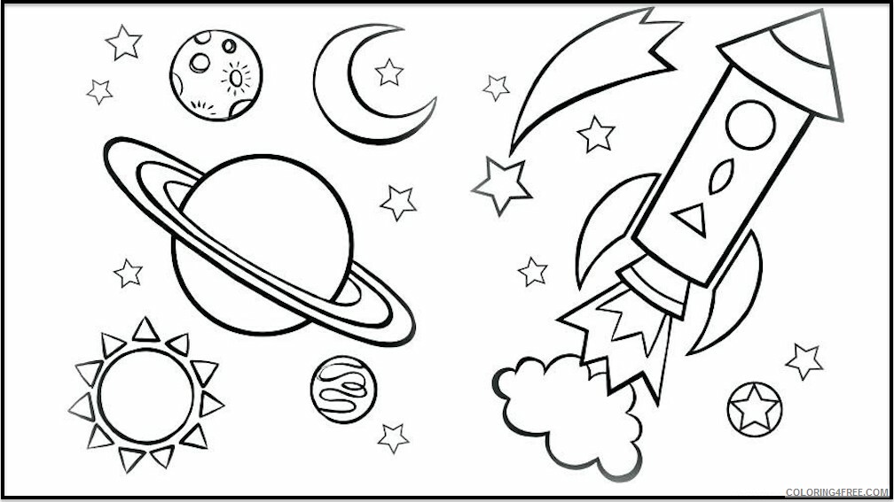 Space Coloring Pages Cute Galaxy Printable 2021 5628 Coloring4free