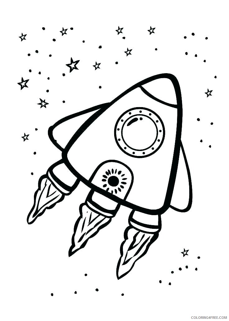 Space Coloring Pages Cute Spaceship Galaxy Printable 2021 5629 Coloring4free