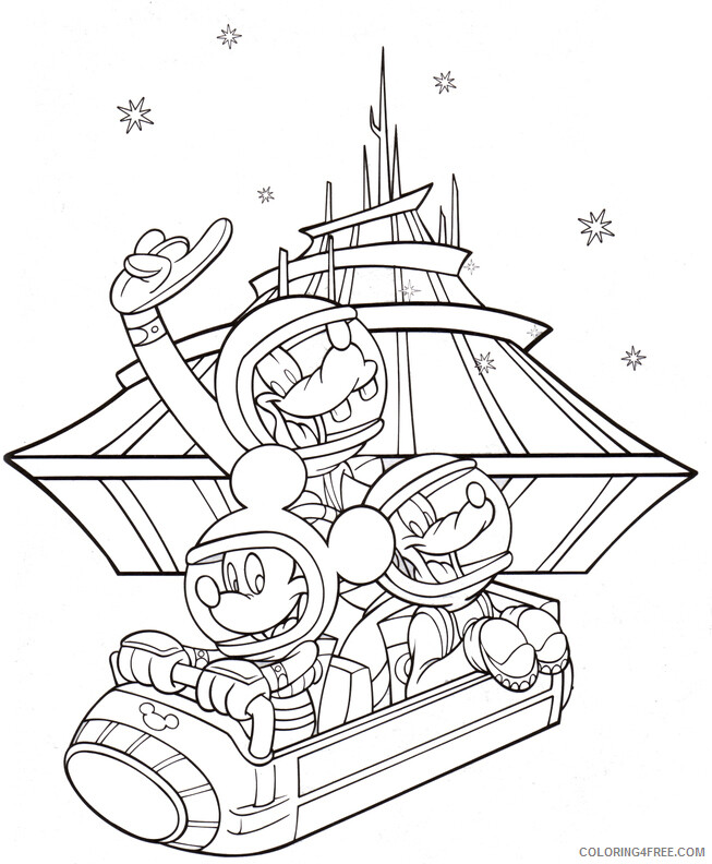 Space Coloring Pages Disney Space Mountain for Adults Printable 2021 5630 Coloring4free