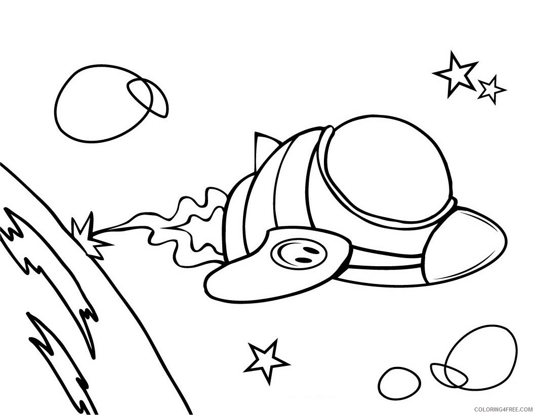 Space Coloring Pages Free Spaceship Printable 2021 5631 Coloring4free
