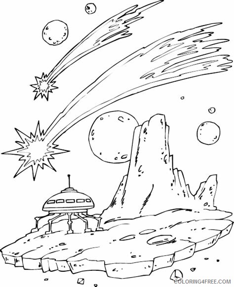 Space Coloring Pages Space Ship Landing Printable 2021 5690 Coloring4free