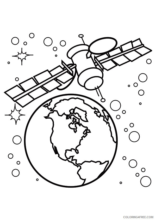 Space Coloring Pages Space Station Printable 2021 5695 Coloring4free