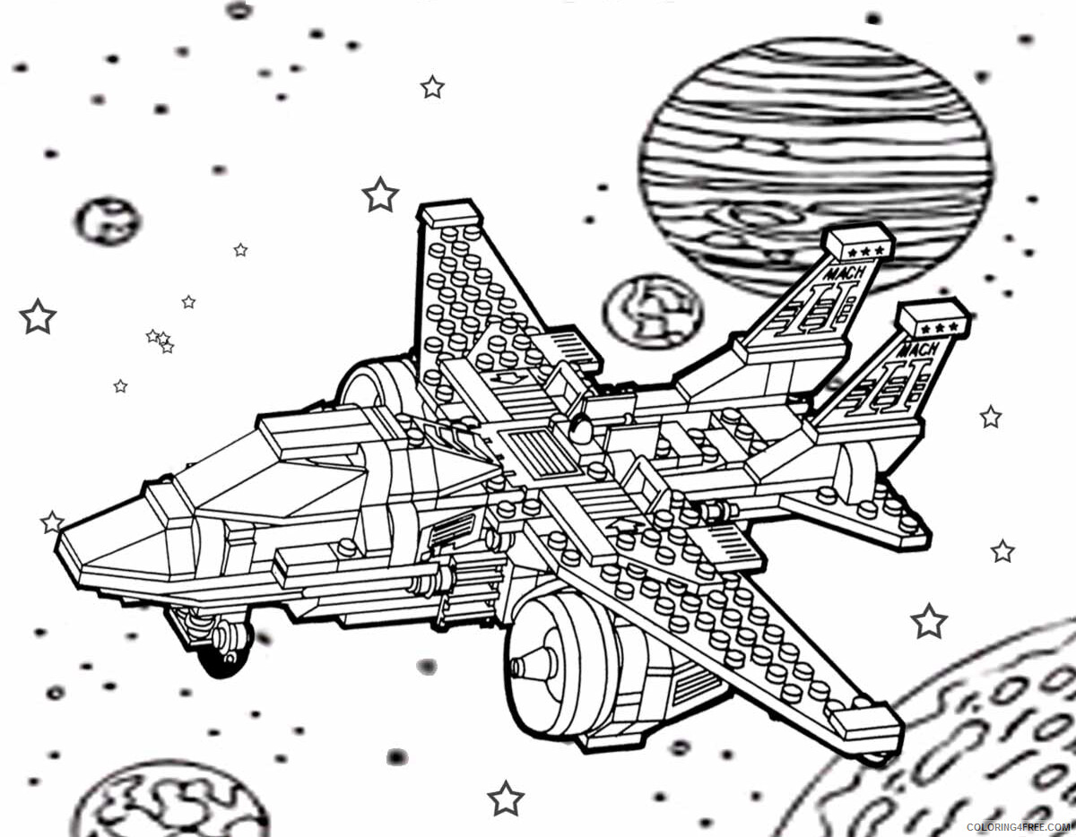 Space Coloring Pages Spaceship out in the Galaxy Printable 2021 5692 Coloring4free