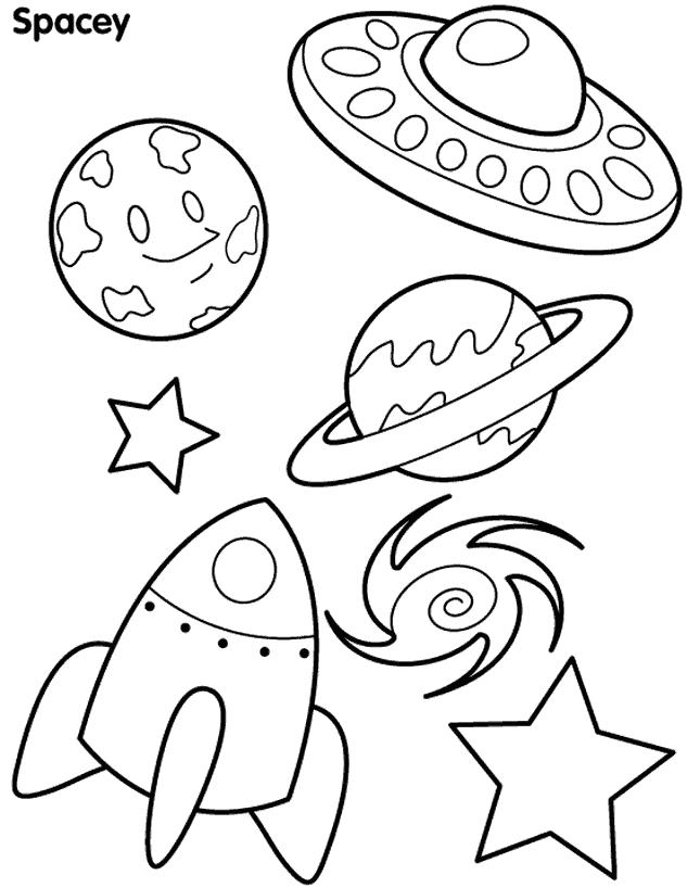 Space Coloring Pages Spaceships and Saturn Printable 2021 5693 Coloring4free
