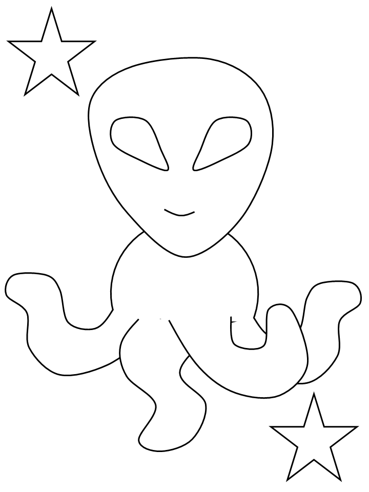 Space Coloring Pages alien Printable 2021 5626 Coloring4free