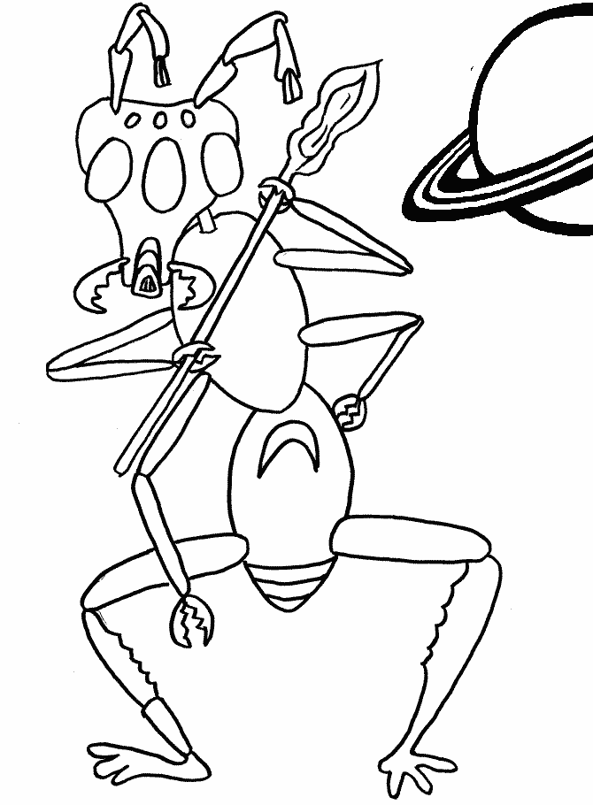 Space Coloring Pages alien12 Printable 2021 5627 Coloring4free