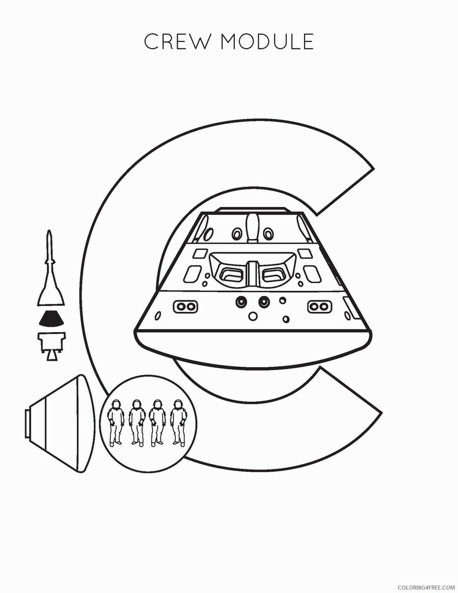 Space Coloring Pages space race alphabet c Printable 2021 5661 Coloring4free