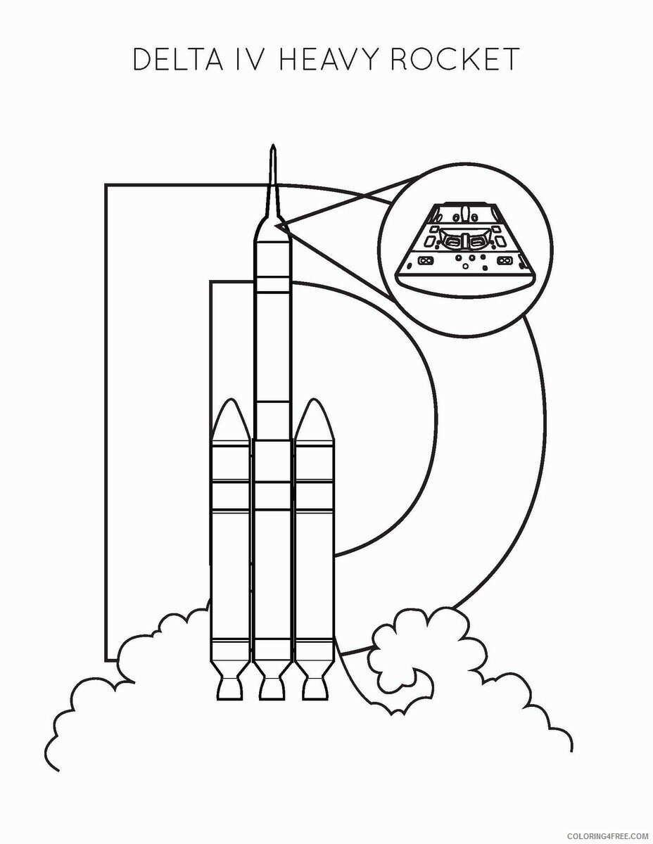 Space Coloring Pages space race alphabet d Printable 2021 5662 Coloring4free