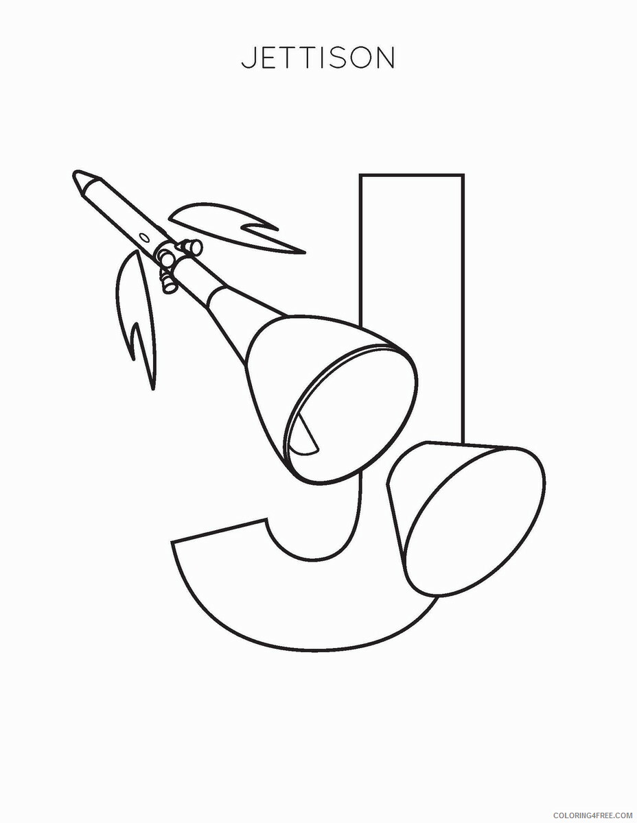 Space Coloring Pages space race alphabet j Printable 2021 5668 Coloring4free