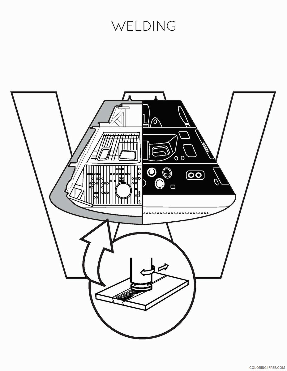 Space Coloring Pages space race alphabet w Printable 2021 5681 Coloring4free