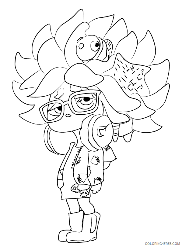 Splatoon Coloring Pages Splatoon Game Girl Character Printable 2021 5718 Coloring4free