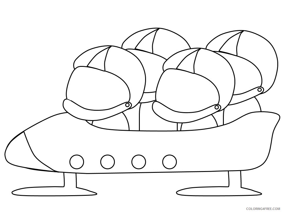 Sports Coloring Pages bobsleigh Printable 2021 5734 Coloring4free