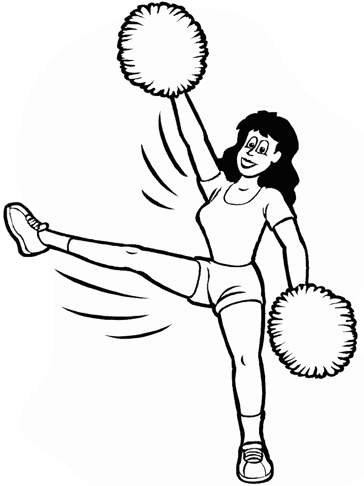 Sports Coloring Pages cheerleader Printable 2021 5738 Coloring4free