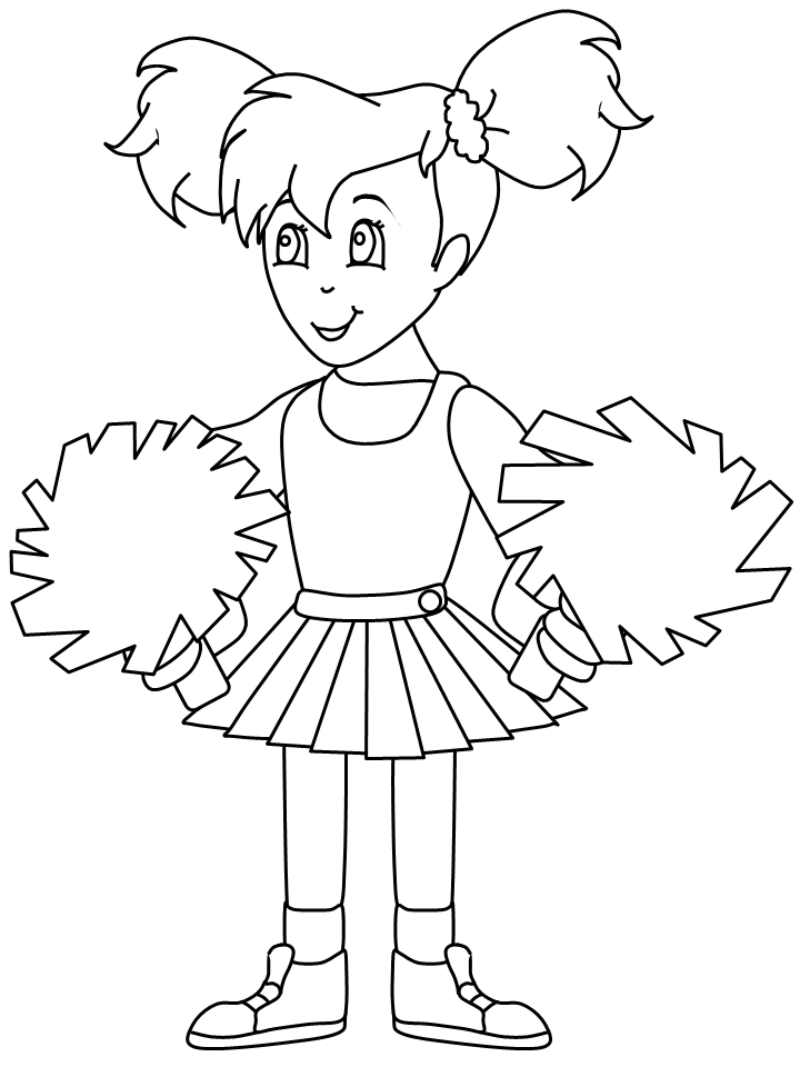 Sports Coloring Pages cheerleader2 Printable 2021 5739 Coloring4free