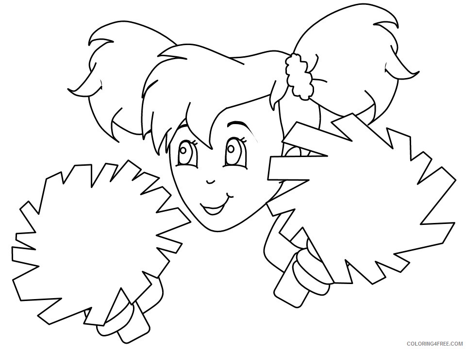 Sports Coloring Pages cheerleader3 Printable 2021 5740 Coloring4free