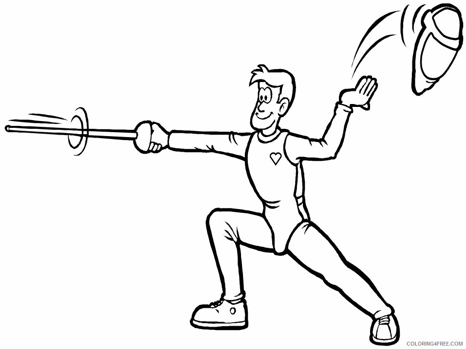 Sports Coloring Pages fencing Printable 2021 5752 Coloring4free