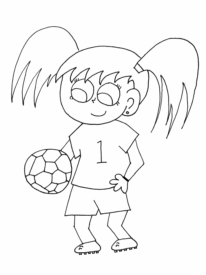 Sports Coloring Pages soccer girl Printable 2021 5779 Coloring4free