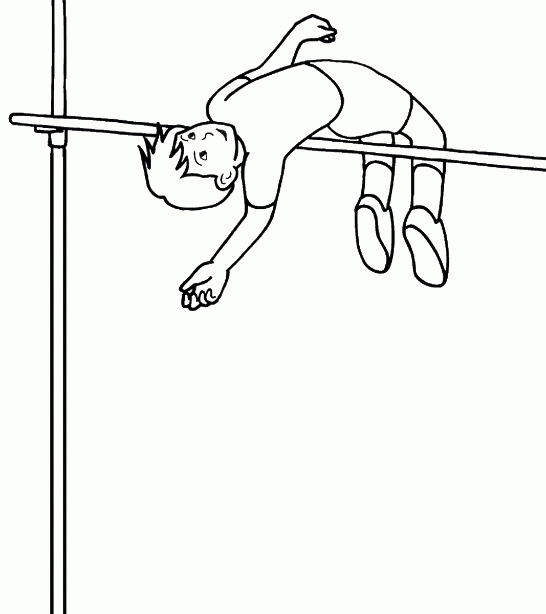 Раскраска для детей про спорт прыжок