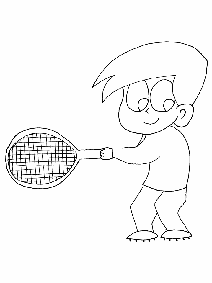 Sports Coloring Pages tennis boy Printable 2021 5834 Coloring4free