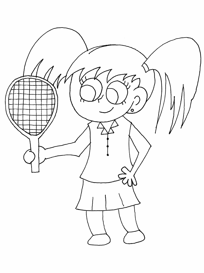 Sports Coloring Pages tennis girl Printable 2021 5835 Coloring4free