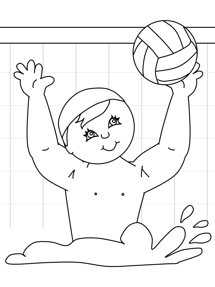 Sports Coloring Pages waterpolo Printable 2021 5843 Coloring4free
