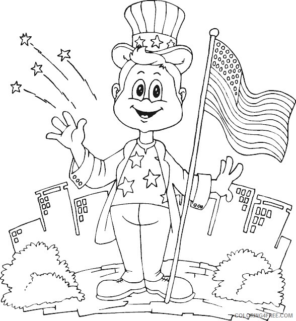 Star Coloring Pages American Flag Stars and Stipes Printable 2021 5846 Coloring4free