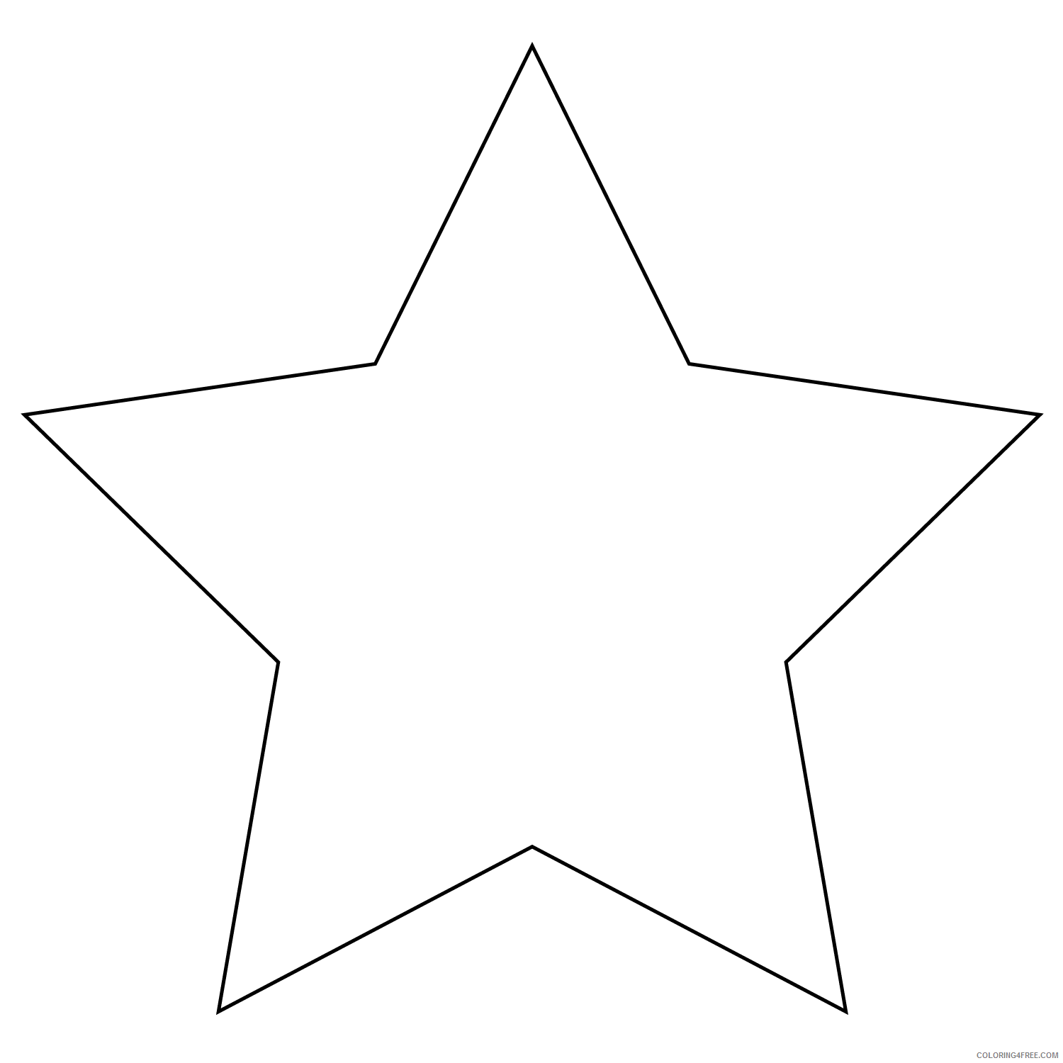 Star Coloring Pages Easy Star Printable 2021 5853 Coloring4free
