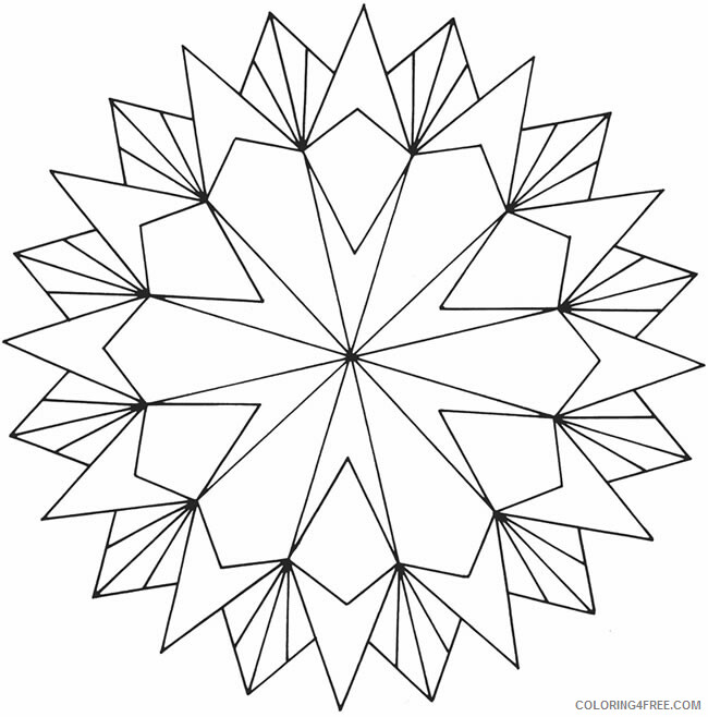 Star Coloring Pages Geometric Star Printable 2021 5857 Coloring4free