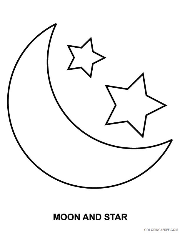 Star Coloring Pages Moon and Stars Printable 2021 5861 Coloring4free