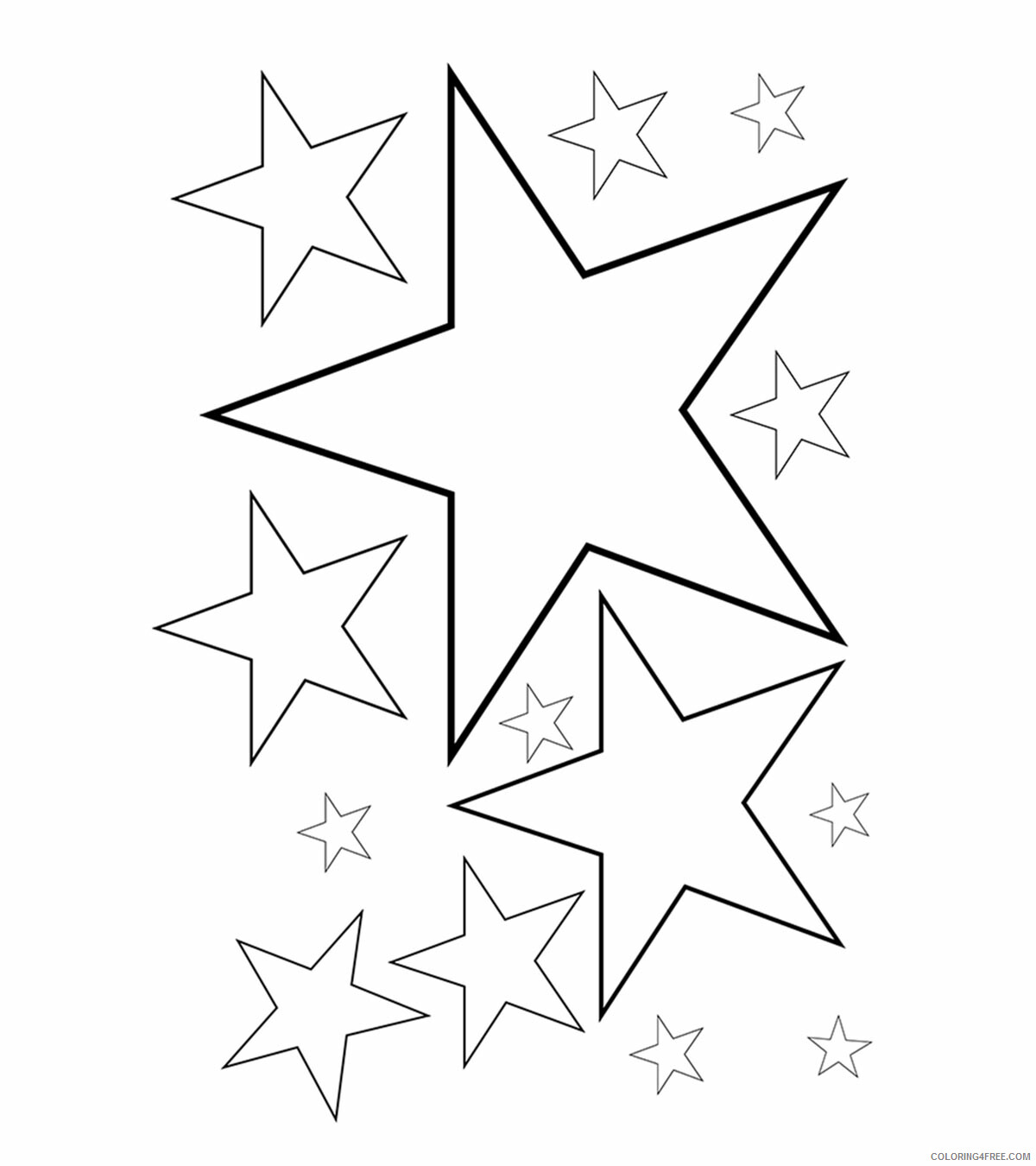 Star Coloring Pages Stars 1 Printable 2021 5888 Coloring4free