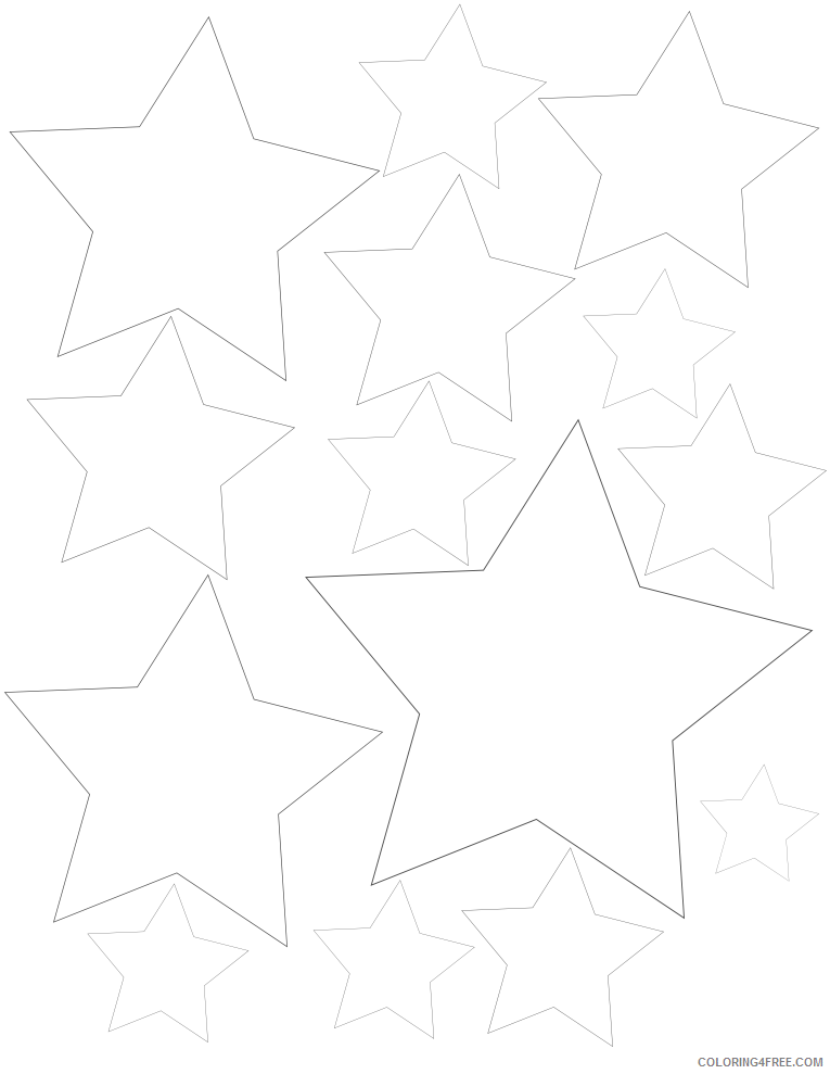 Star Coloring Pages Stars Printable 2021 5886 Coloring4free