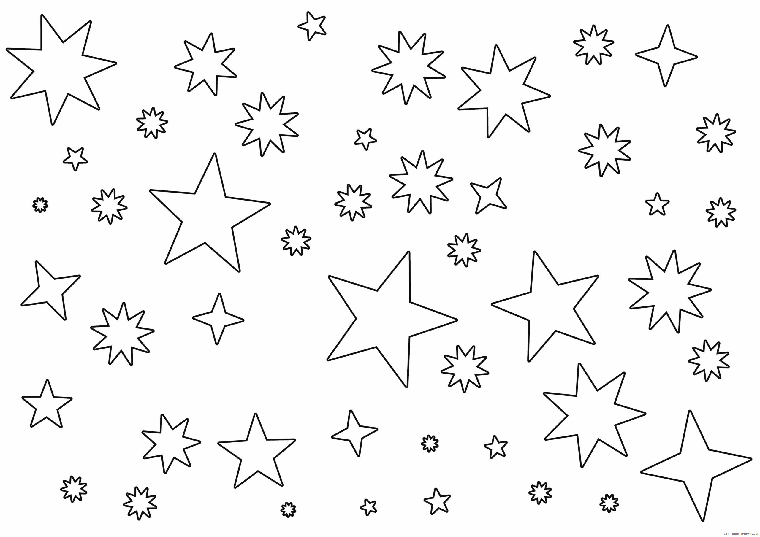Star Coloring Pages Stars Printable 2021 5887 Coloring4free