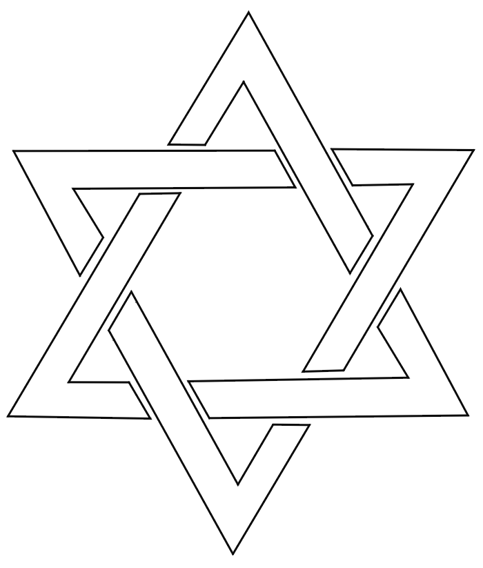 Star Coloring Pages hanukkah star of david Printable 2021 5858 Coloring4free