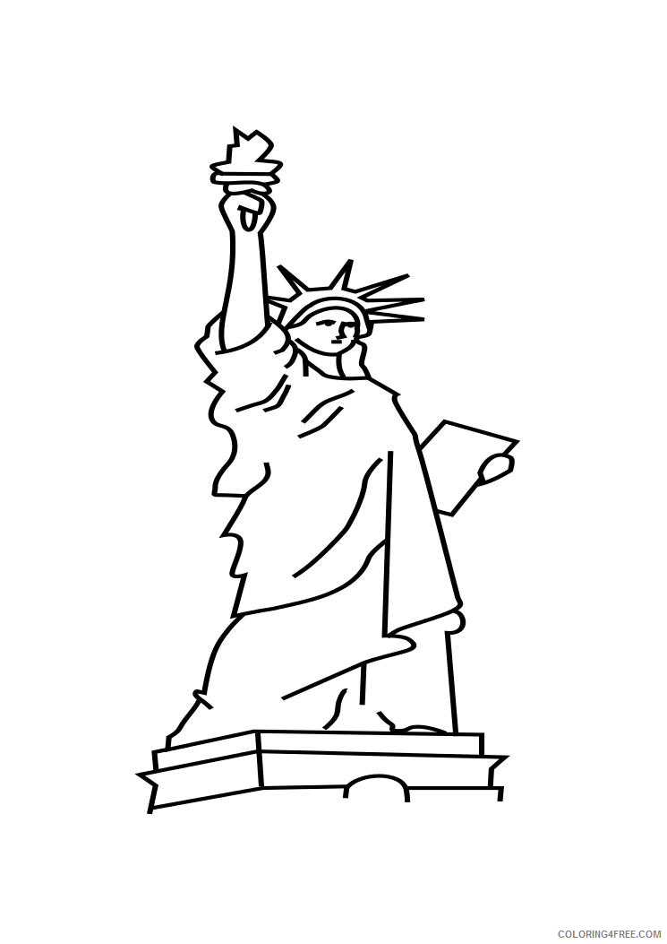 Statue of Liberty Coloring Pages Pictures of Statue of Liberty Printable 2021 5901 Coloring4free