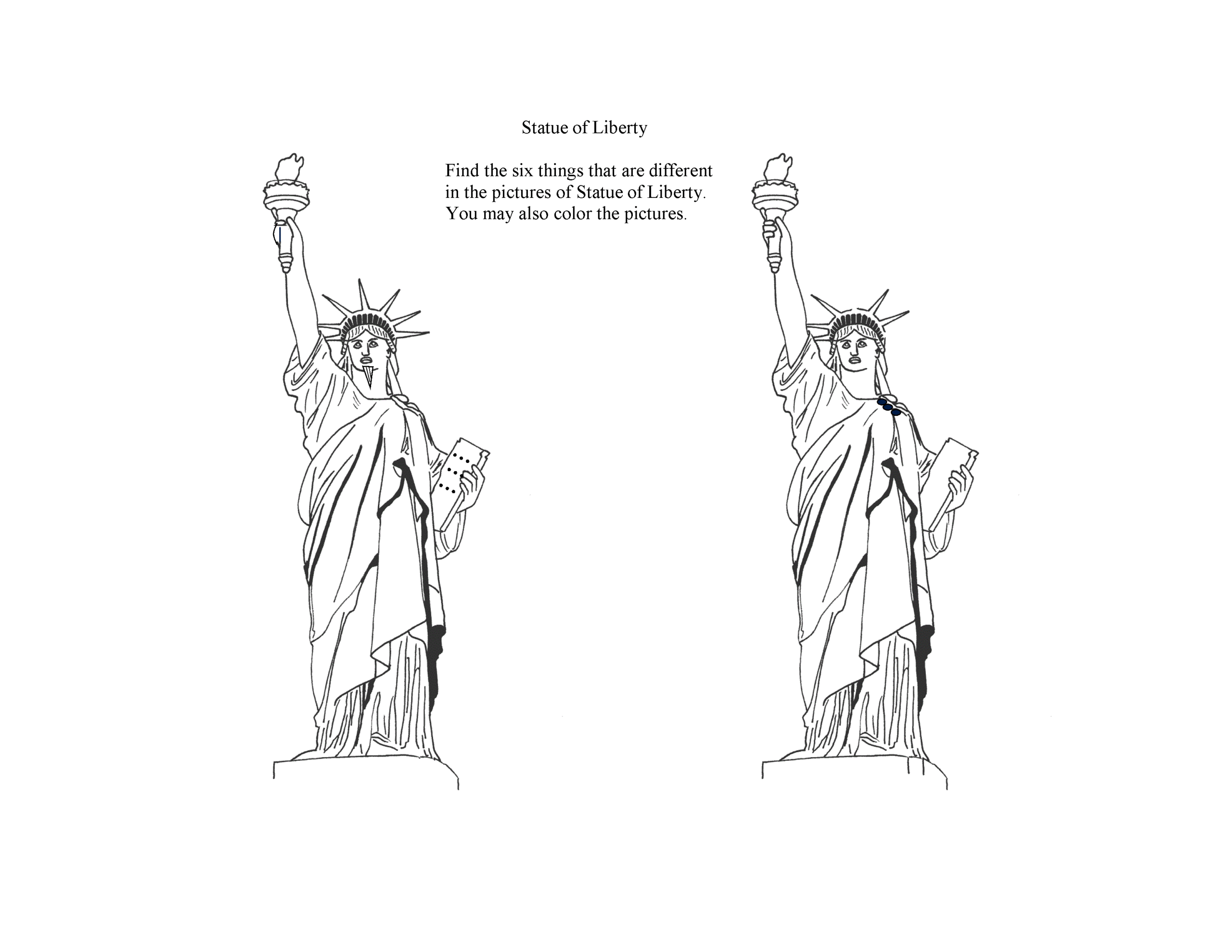 Statue of Liberty Coloring Pages Printable Statue of Liberty For Kids Printable 2021 5902 Coloring4free