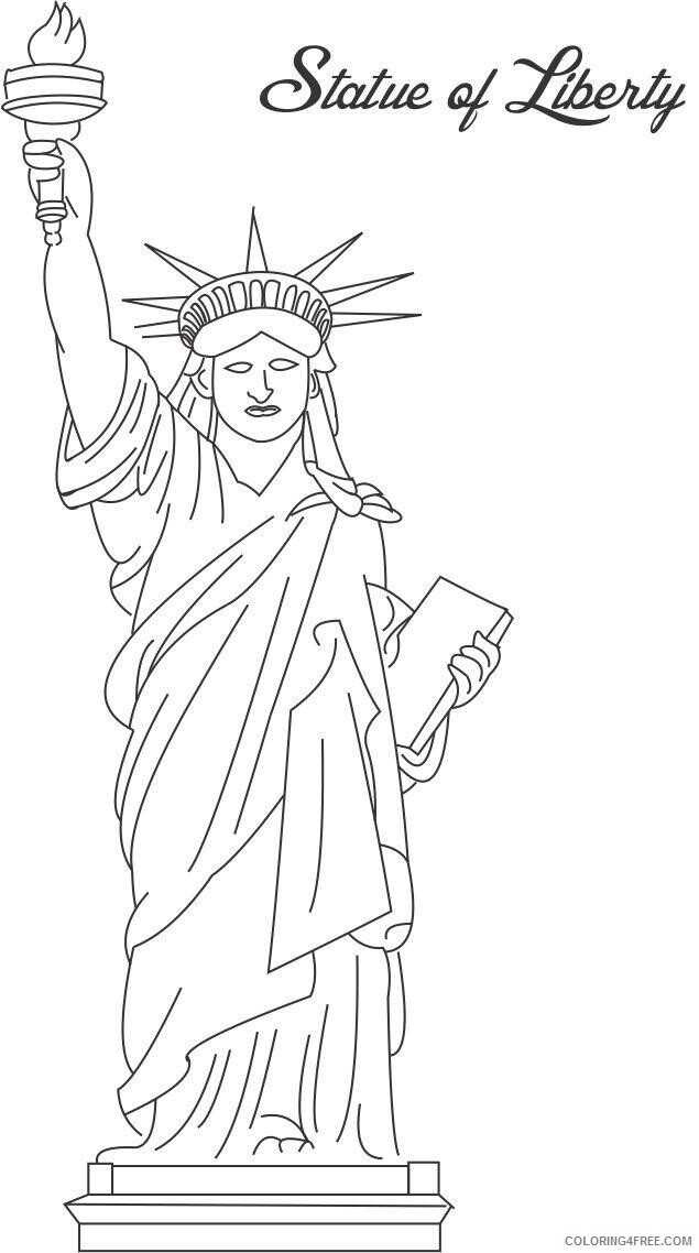 Statue of Liberty Coloring Pages Statue of Liberty Kids Printable 2021 5903 Coloring4free