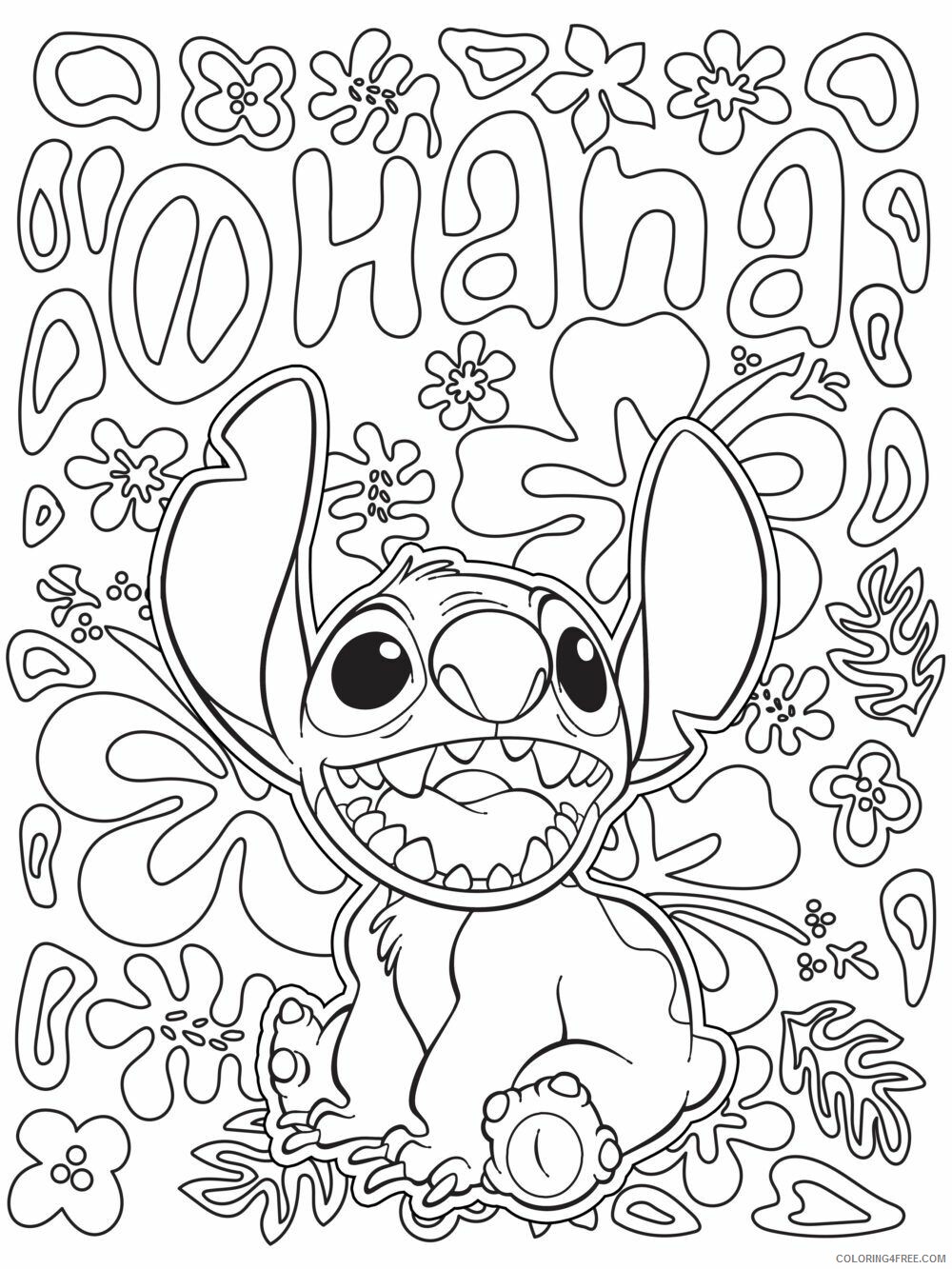 Stitch Coloring Pages Stitch Disney For Adults Printable 2021 5911 Coloring4free Coloring4free Com