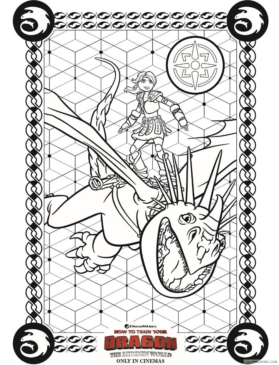Stormfly Coloring Pages astrid_on_stormfly Printable 2021 5912 Coloring4free
