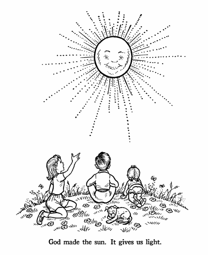 Sun Coloring Pages God Made The Sun Printable 2021 5919 Coloring4free