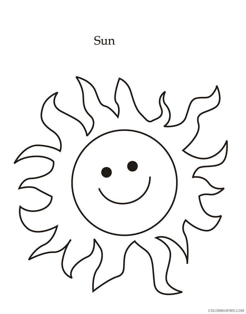 Sun Coloring Pages of the Sun Printable 2021 5916 Coloring4free