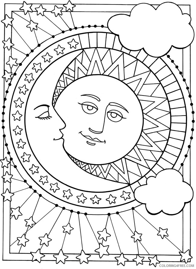 Sun Coloring Pages sun and moon Printable 2021 5921 Coloring4free