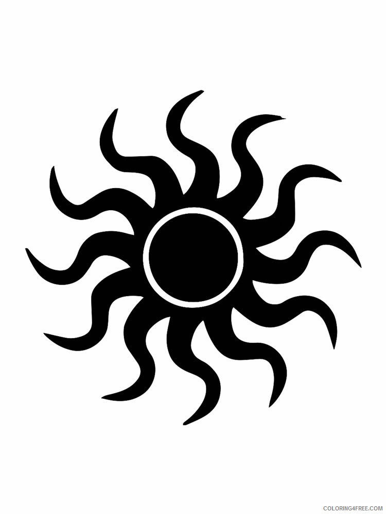 Sun Coloring Pages sun stencils 7 Printable 2021 5934 Coloring4free