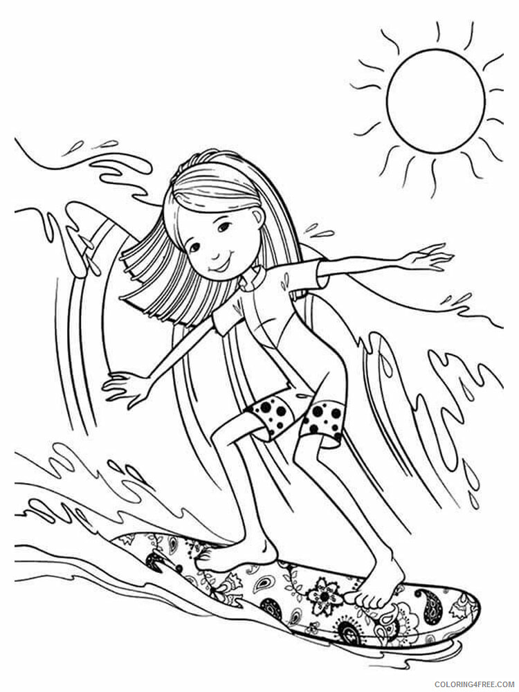 Surfboard Coloring Pages Surfboard 11 Printable 2021 5938 Coloring4free