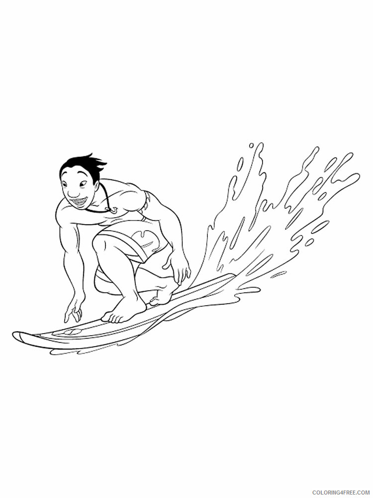 Surfboard Coloring Pages Surfboard 12 Printable 2021 5939 Coloring4free