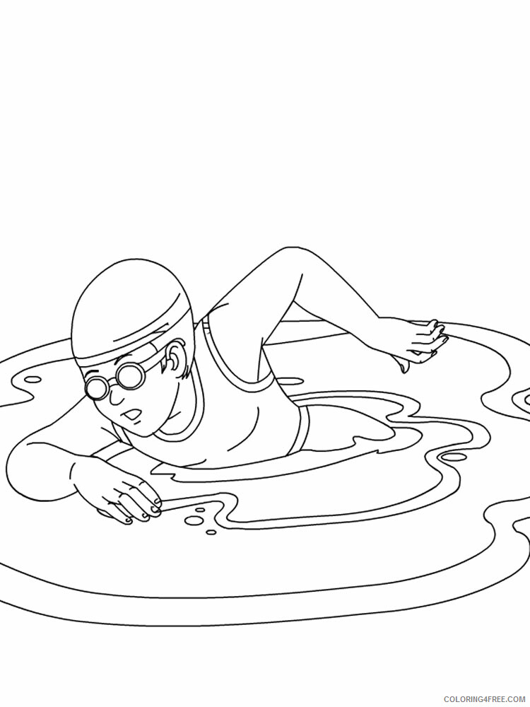 Swimming Coloring Pages Swimming 8 Printable 2021 5955 Coloring4free