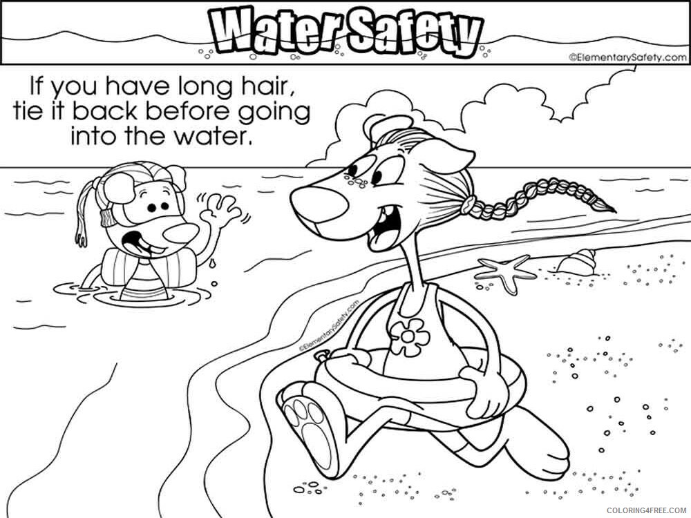 Swimming Coloring Pages educational swimming safety 8 Printable 2021 5948 Coloring4free